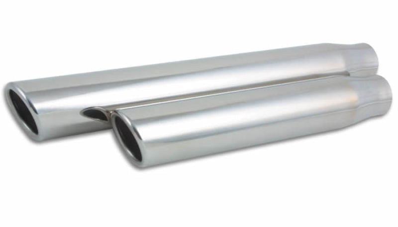 Vibrant 1578 3.5in Round SS Truck/SUV Exh Tip Single wall Angle Cut Rolled Edge