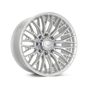 Vossen HFX-6 18x9 - 6x139.7 - ET0 - Super Deep Face - 106.1 - Silver Polished Wheel