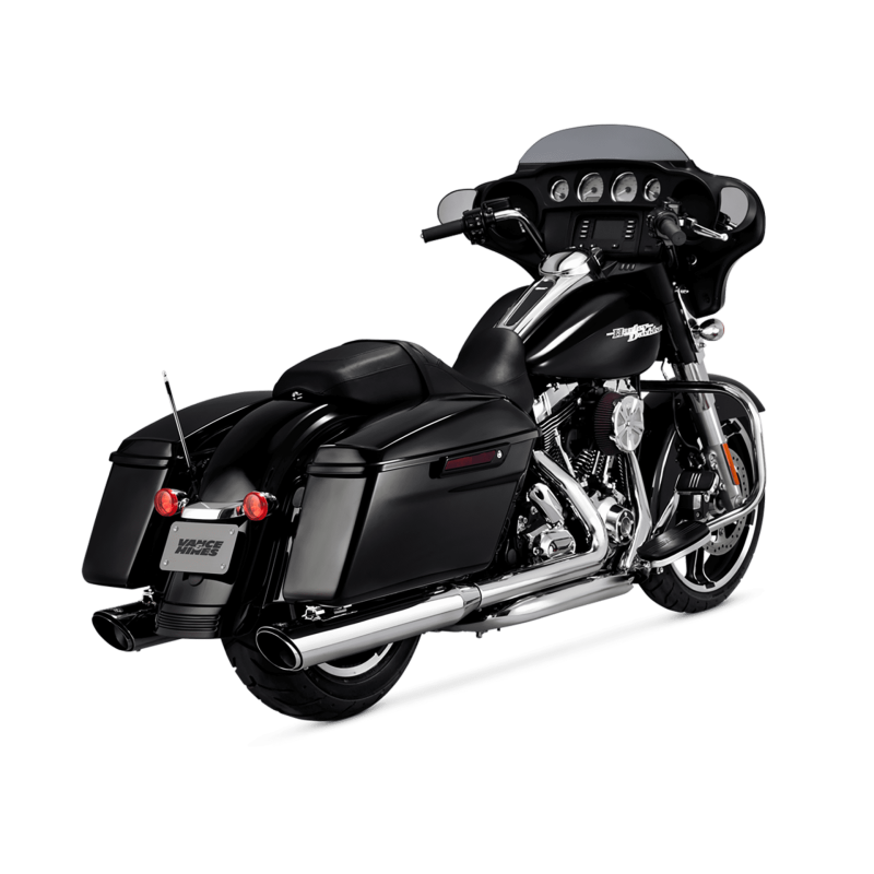 Vance and Hines 16672 Vance & Hines HD Dresser 17-22 Twin Slash Round Chrome