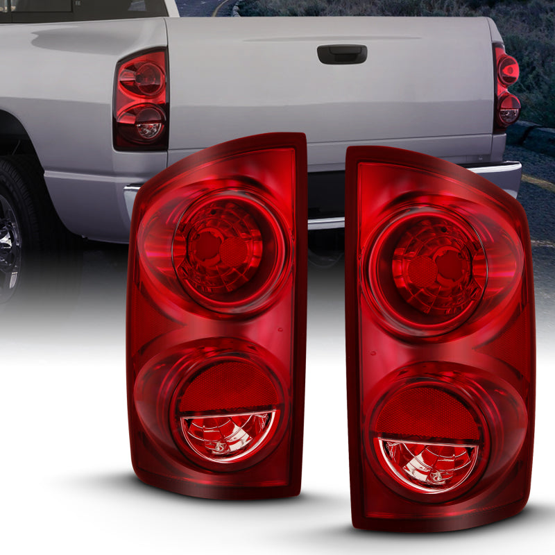 ANZO 311309 2009 fits Dodge 07-20 Ram 1500 Tail Light Red Lens (OE)