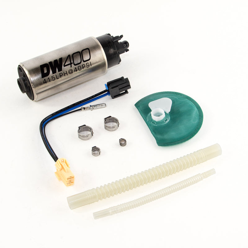 DeatschWerks 9-403-1047 415LPH DW400 Fuel Pump w/9-1047 Install Kit 15-17 fits Ford Mustang V6/GT w/ 1/8in Venturi