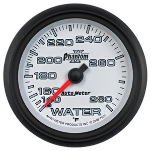 AutoMeter 7831 Autometer Phantom II 2-5/8in 140-280 Degree F Mechanical Water Gauge