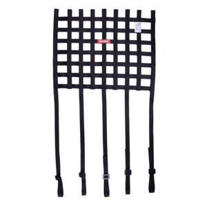 Racequip 825003 Ribbon Style Race Car Window Net w/1In Mounting Straps / SFI 27.1 Certified Blk 18 H X 18 W