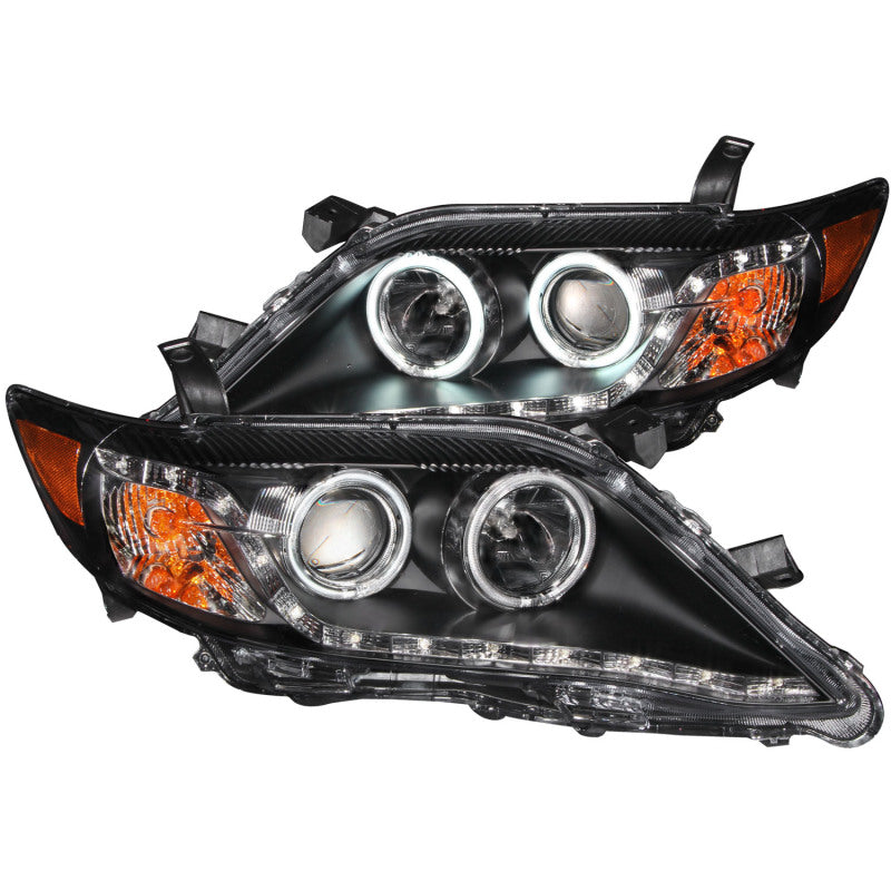 ANZO 121442 2011 fits Toyota 10-20 Camry Projector Headlights w/ Halo Black (CCFL)