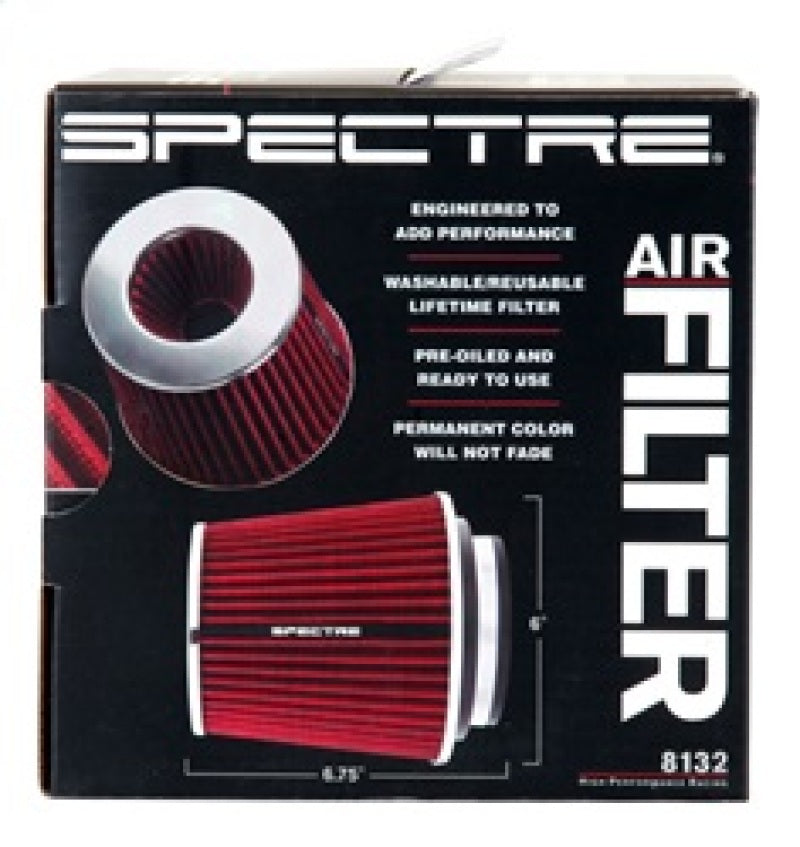 Spectre 8132 Adjustable Conical Air Filter 5-1/2in. Tall (Fits 3in. / 3-1/2in. / 4in. Tubes) - Red
