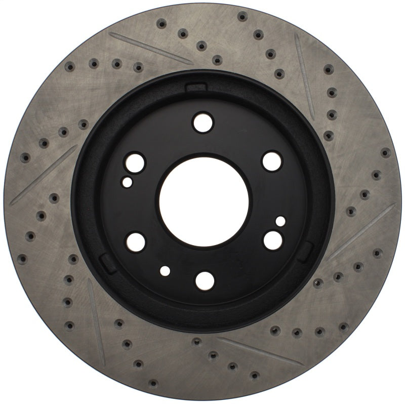 Stoptech 127.66057R 05-10 GMC Sierra 1500 (w Rear Drum) / 07-09 GMC Yukon Front Right Slotted & Drilled Rotor