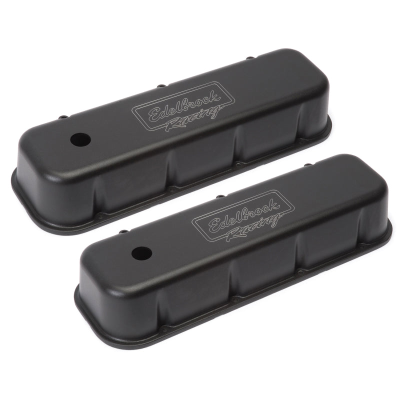 Edelbrock 41803 Valve Cover Victor Series fits Chevrolet 1965 and Later 396-502 V8 Tall Black