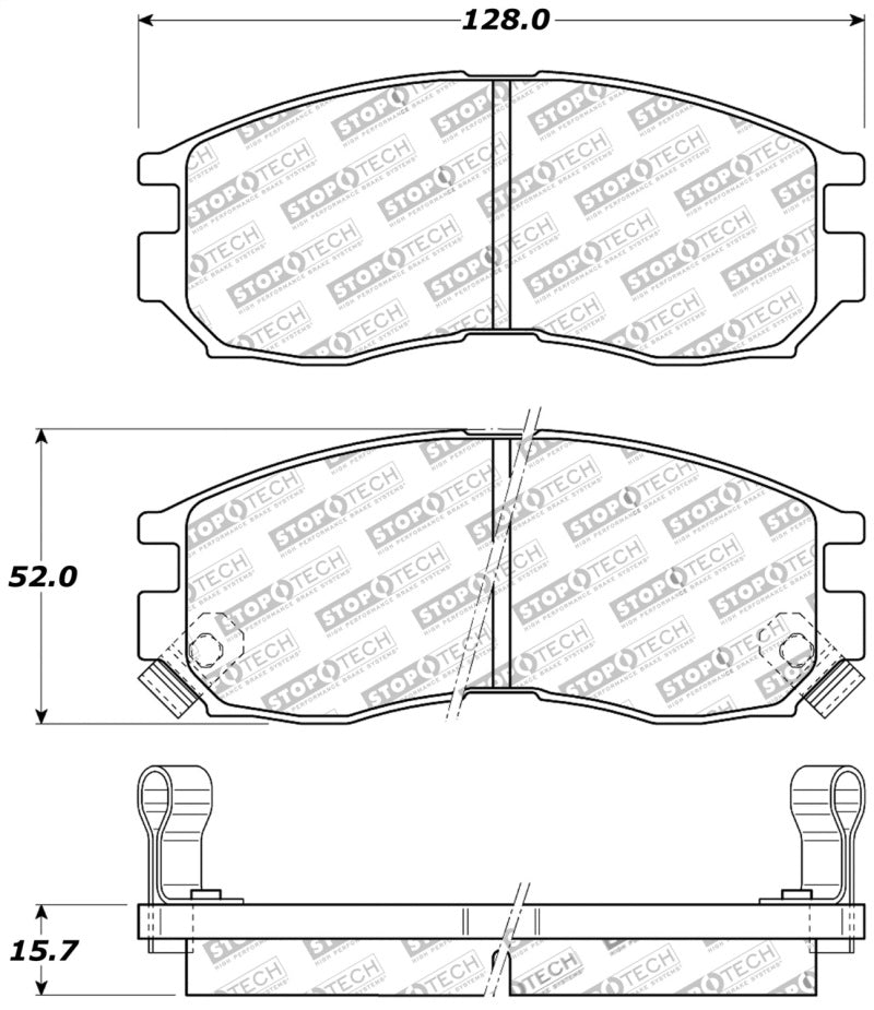 Stoptech 309.0484 Performance 4/89-99 fits Mitsubishi Eclipse GST Front Brake Pads
