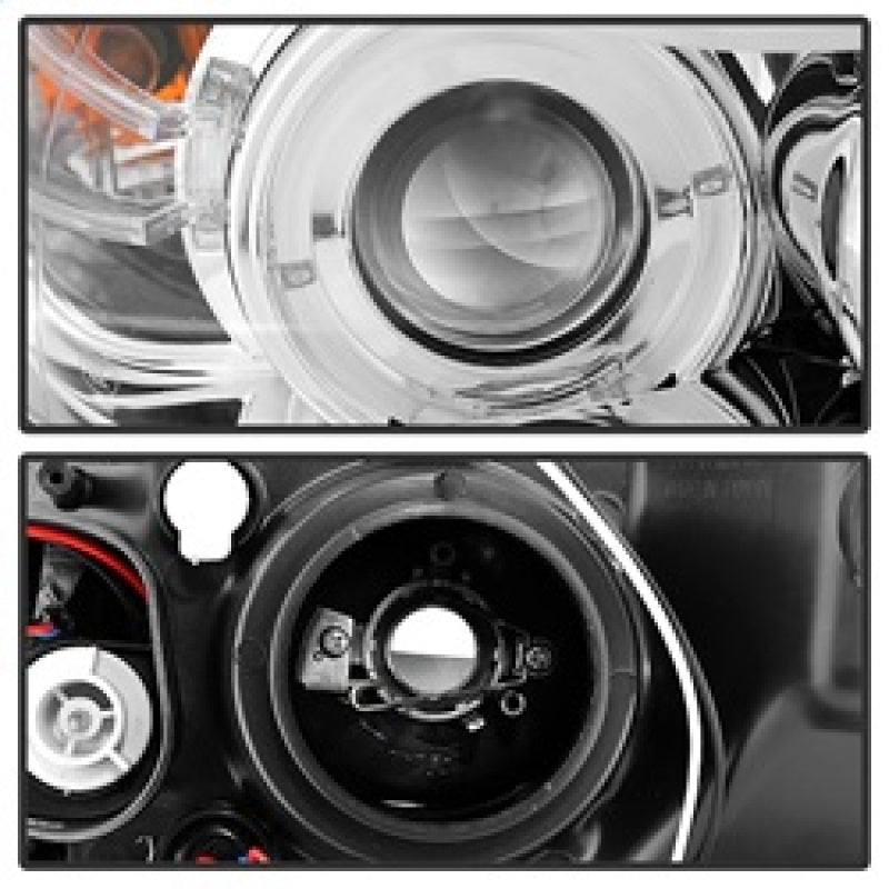 Spyder 5009012 fits BMW 06-08 E90 3-Series Projector LED Halo Amber Reflctr Rpl