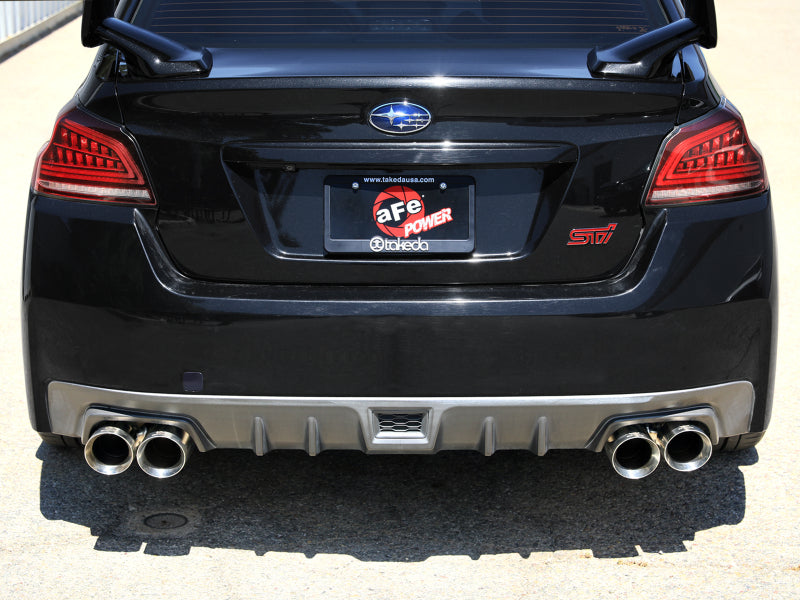 aFe 49-36810-P fits Subaru WRX/STi 15-21 H4-2.0/2.5L Takeda 3in to 2-1/2in Stnlss Cat-Back Exhaust w/ Polished Tip