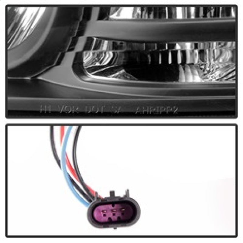 Spyder 5081001 fits Dodge 09-12 Ram Projector Headlights Light Bar DRL Black PR