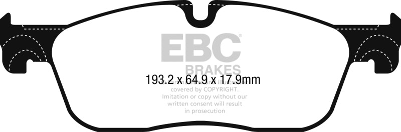 EBC DP22251 2016+ fits Jaguar F-Pace 2.0L TD (180) Greenstuff Front Brake Pads