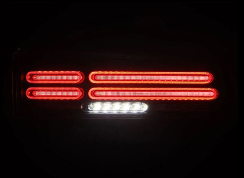 AlphaRex 691020 23-25 fits Nissan Z Nova-Series Twin-Loop Style Prismatic LED Tail Lights - Alpha Black