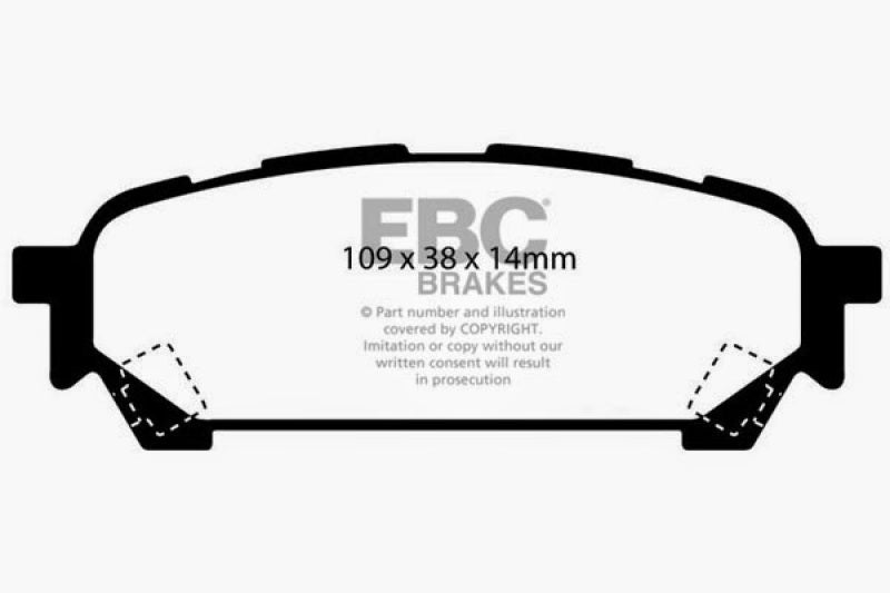 EBC DP21687 fits Saab 04-06 9-2X 2.0 Turbo Greenstuff Rear Brake Pads