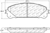 Stoptech 305.1324 Street Select Brake Pads w/Hardware - Front