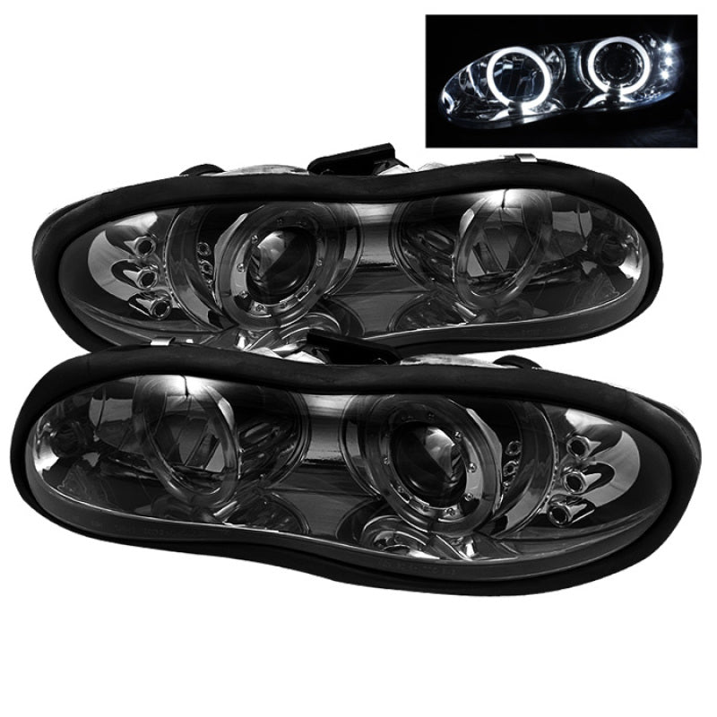 Spyder 5009258 fits Chevy 98-02 Camaro Projector Headlights LED Halo LED Smke -