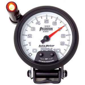 AutoMeter 7590 Autometer Phantom II 3.75in Pedestal Mount 10k RPM w/ Ext. Shift-Lite Tachometer