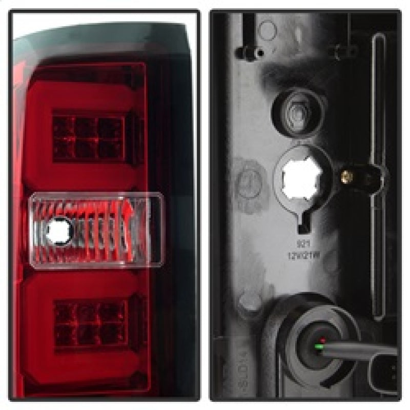 Spyder 5083753 fits Chevy 16-20 Silverado 2017 Light Bar LED Tail Lights - Red