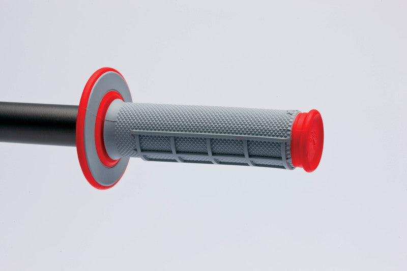 Renthal G156 fits MX Dual Compound Grips 1/2 Waffle - Grey/ Red