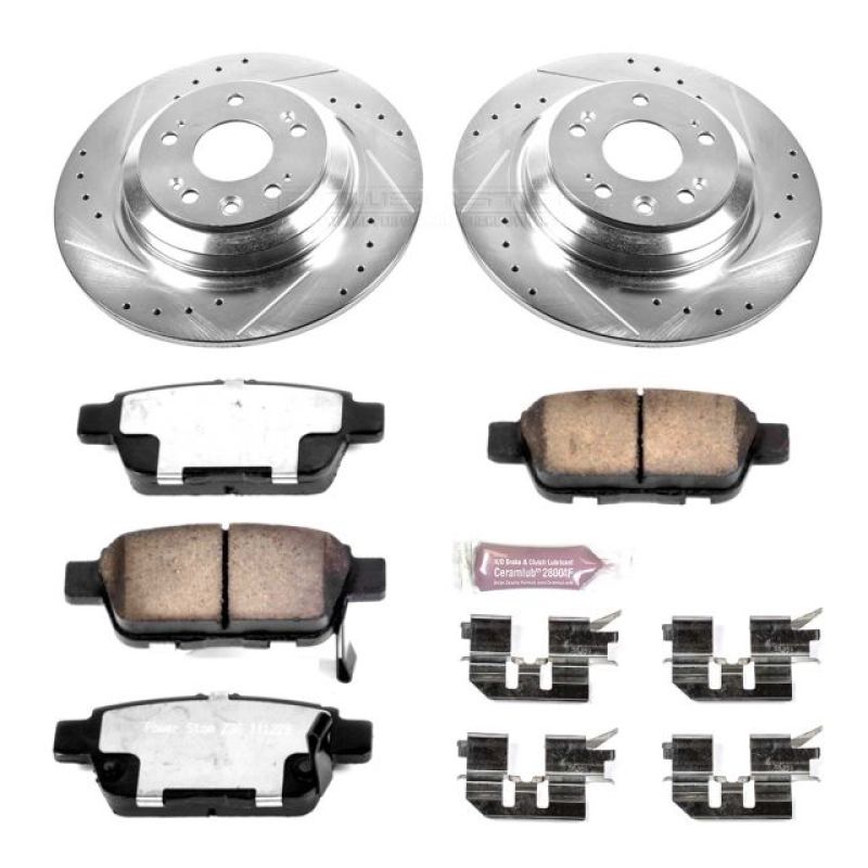 PowerStop K5854-36 09-14 fits Acura TL Rear Z36 Truck & Tow Brake Kit