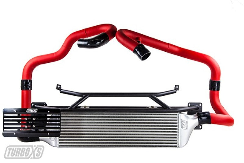Turbo XS STI15-FMIC-RED FMIC 2015-2017 fits Subaru STi - Wrinkle Red Pipes