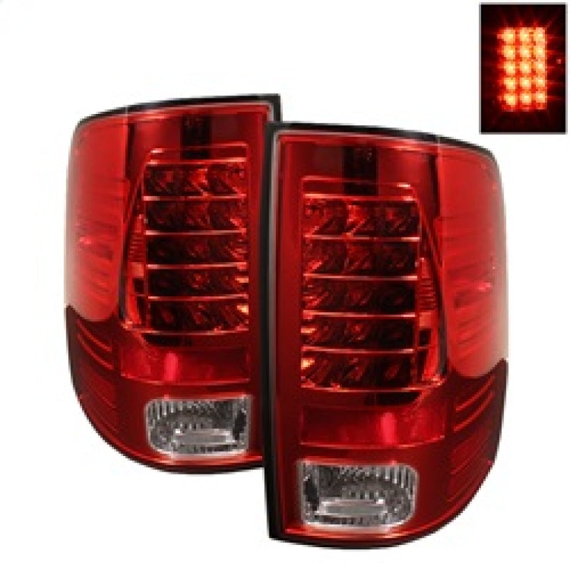 Spyder 5017567 fits Dodge 09-14 Ram 1500 LED Tail Lights Incandescen- Red Clear