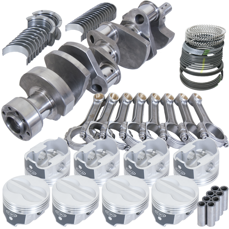 Eagle 13559L040 fits Chevy 350 1Pc 3.750in Crank 5.700in I-Beam Rods -10cc 4.040in Pistons Rotating Assembly