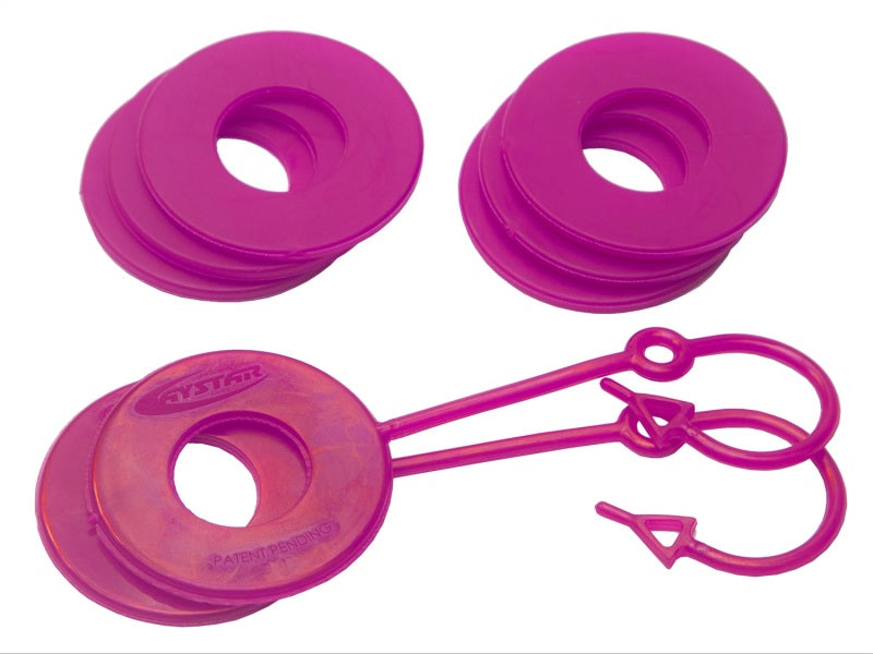 Daystar KU70060FP Fluorescent Pink D Ring fits Isolator w/Lock Washer Kit