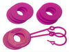 Daystar KU70061FP Fluorescent Pink D Ring fits Isolator w/Lock Washer Kit