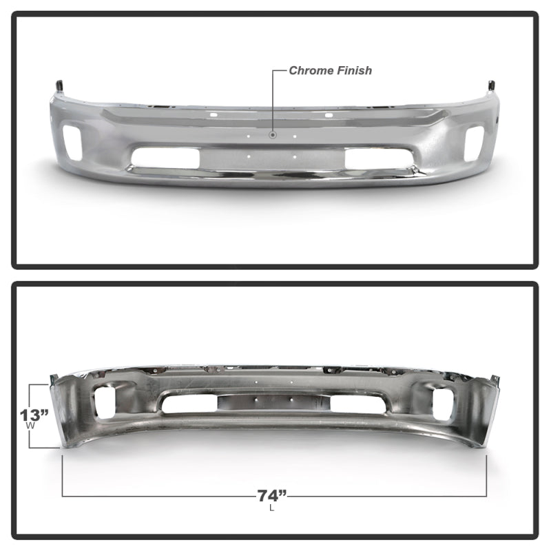 Spyder 9948503 fits Dodge 13-18 Ram 1500 Bottom w/o Sensor w/Fog Light Hole Fro