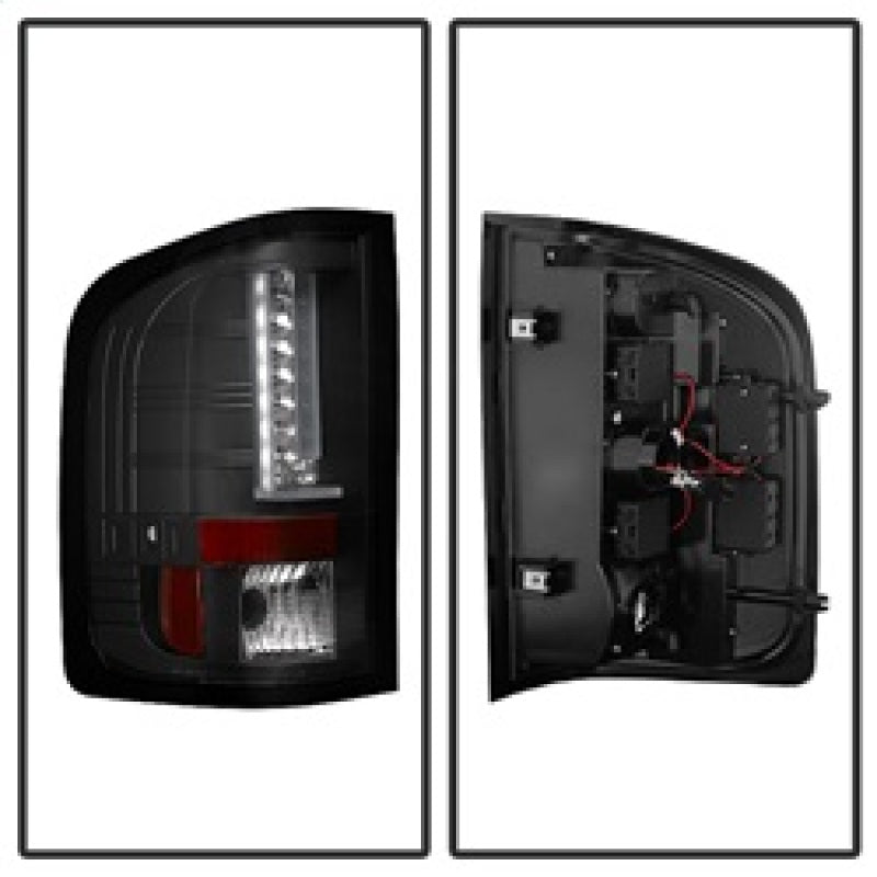 Spyder 5081766 fits Chevy 07-13 Silverado Version 2 LED Tail Lights - Black ALT