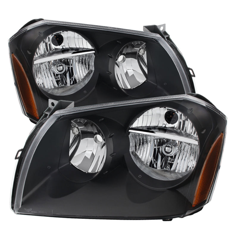 9024733 Xtune fits Dodge 05-07 Magnum Crystal Headlights Black HD-JH-DMAG05-AM