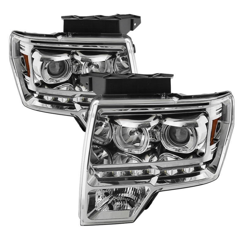 9032240 Xtune fits Ford 09-14 F150 Projector Headlights Halogen Model Only LED