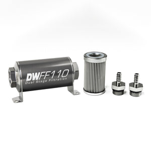 DeatschWerks 8-03-110-010K-516 Stainless Steel 5/16in 10 Micron Universal Inlin