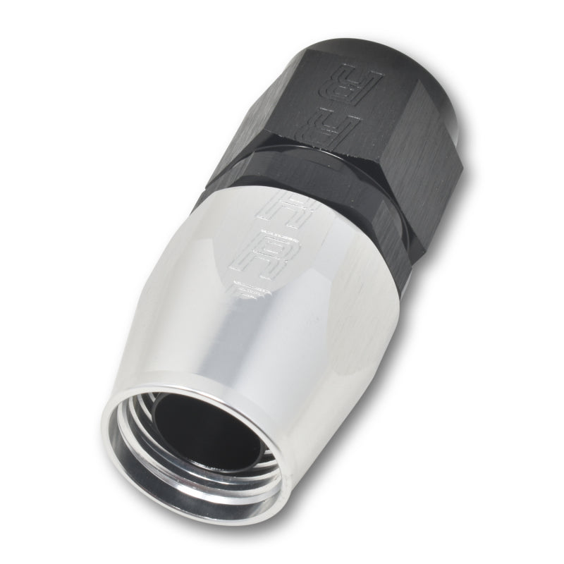 Russell 610023 Performance -6 AN Black/Silver Straight Full Flow Hose End