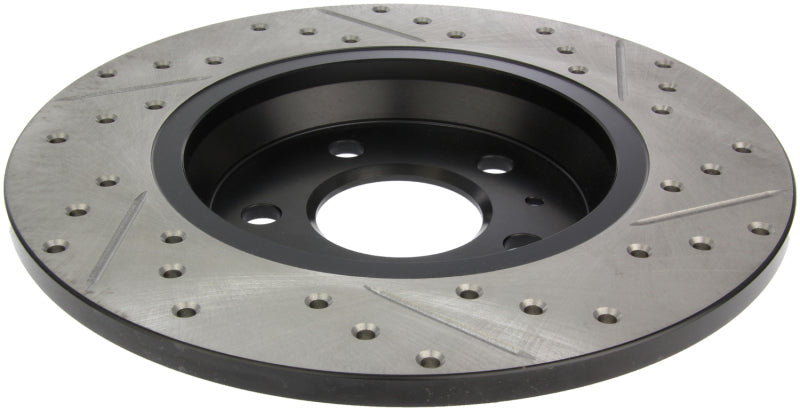 Stoptech 127.33127R Power Slot 09-10 fits Audi A4/A4 Quattro / 08-10 A5 / 10 S4 Rear Right Drilled & Slotted Rotor