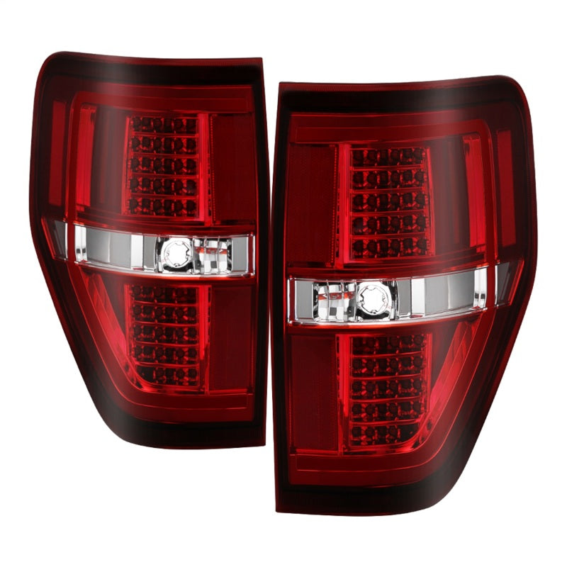 xTune 9042201 09-14 fits Ford F-150 Light Bar LED Tail Lights - Red Clear (ALT-