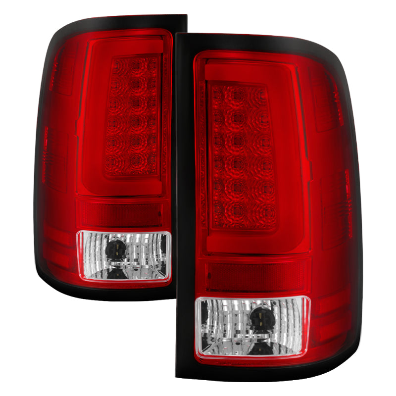 Spyder 5084767 fits GMC 07-13 Sierra 1500 V2 Light Bar LED Tail Lights - Red Cl