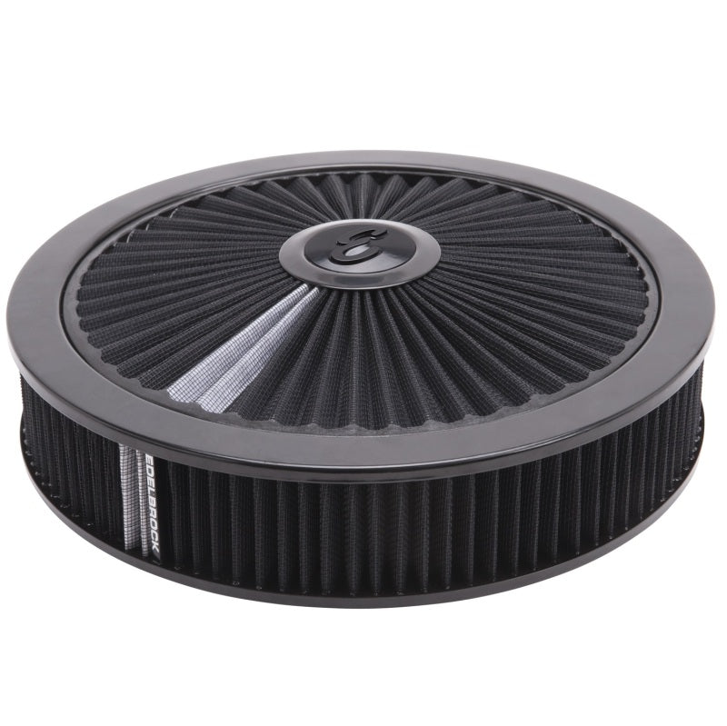 Edelbrock 43662 Air Cleaner Pro-Flo High-Flow Series Round Filtered Top 14In Dia X 3 125In Dropped Base