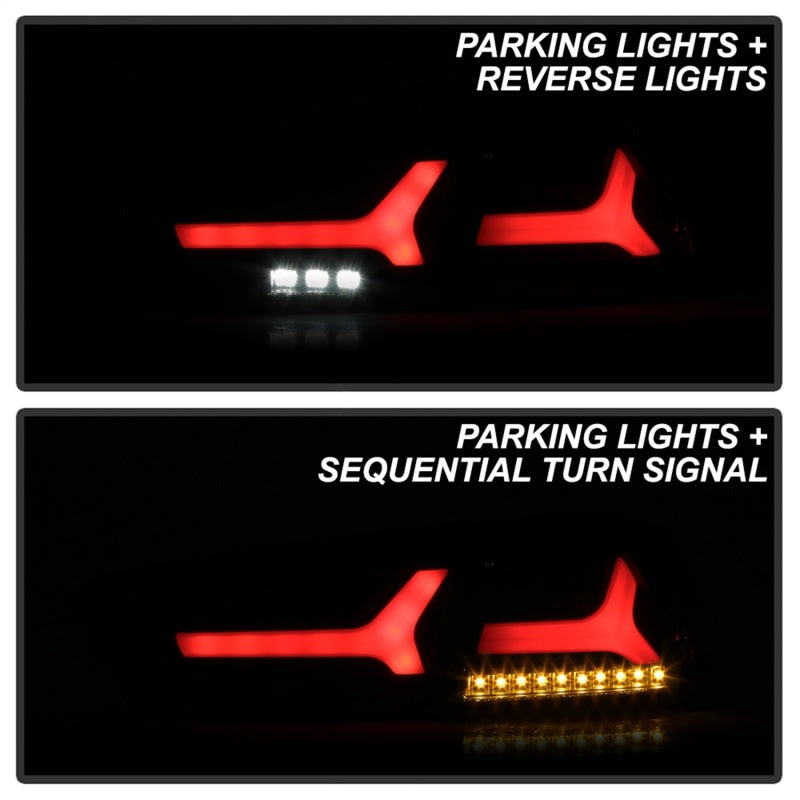 Spyder 5088147 fits Mitsubishi 08-14 Lancer/Evolution X V2 LED Tail Lights - Bl