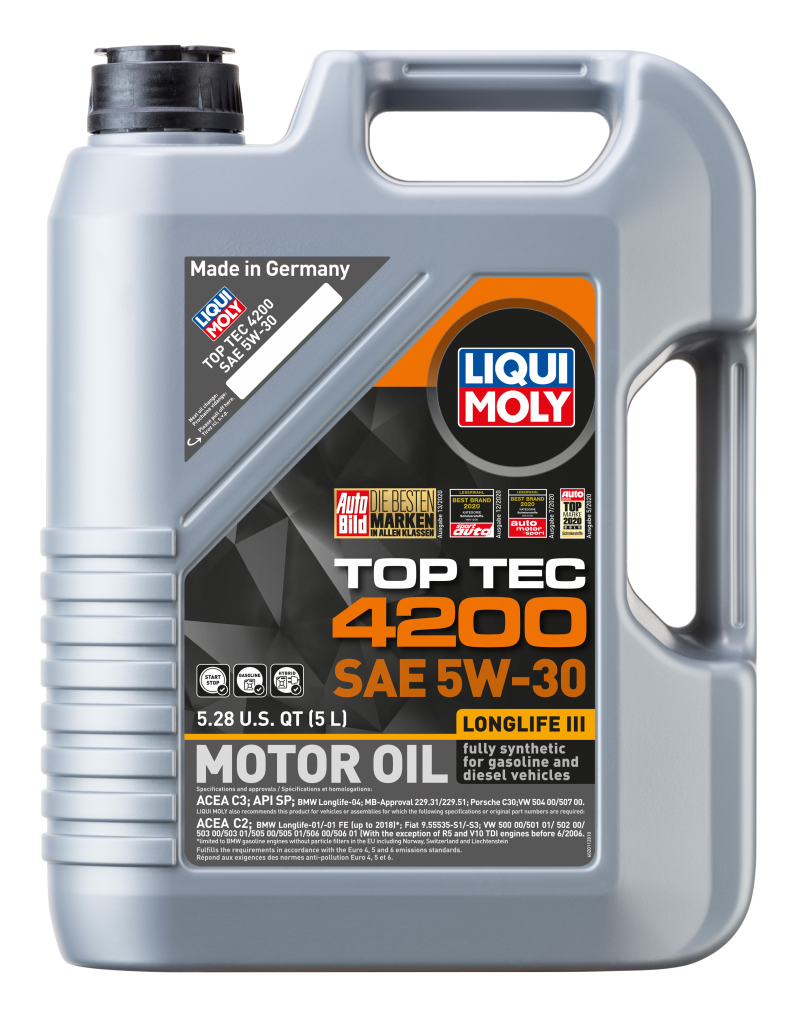 LIQUI MOLY 2011 5L Top Tec 4200 New Generation Motor Oil SAE 5W30