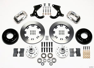 Wilwood 140-7676-P Forged Dynalite Front Kit 12.19in Polished 55-57 fits Chevy