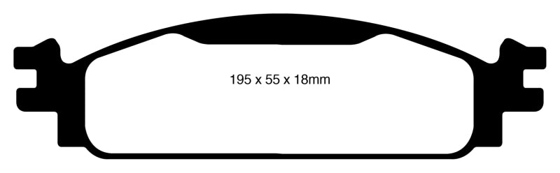 EBC DP21825 fits Ford 08-10 Flex 3.5 Greenstuff Front Brake Pads