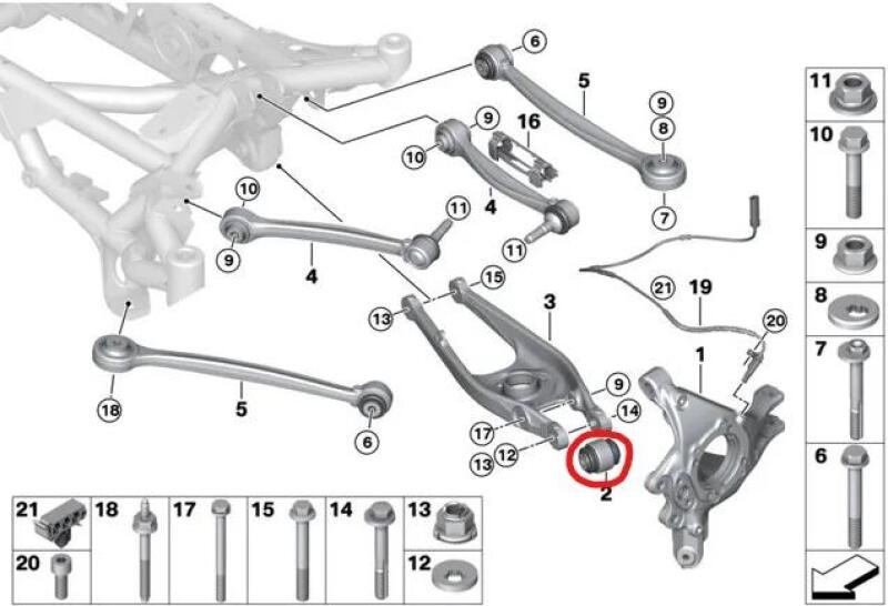 SPL Parts SPL RLCB E9X 04-19 fits BMW 3 Series/4 Series (E9X/F3X/F8X) Rear Lower