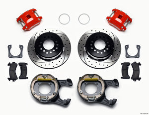 Wilwood 140-13025-DR fits D154 P/S P-B Kit Drilled-Red 12 Bolt 2.81in Offset St