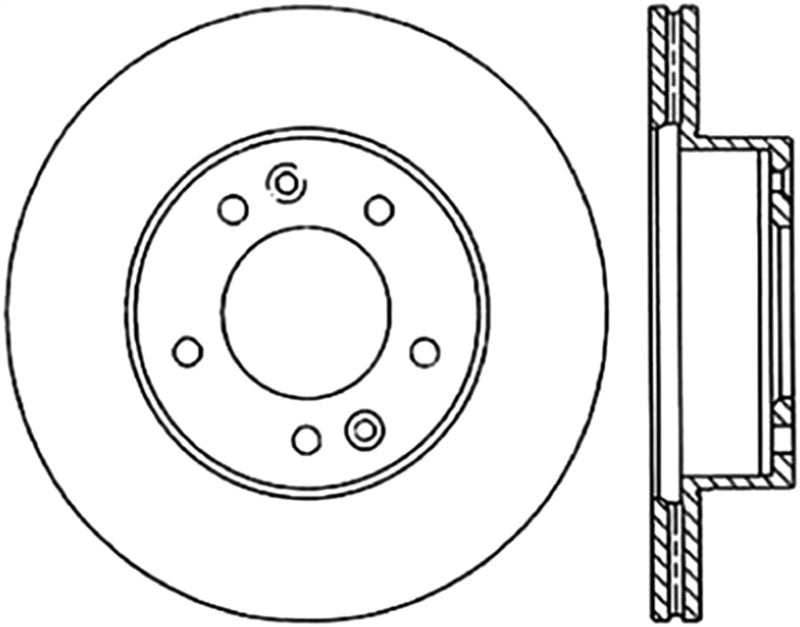 Stoptech 127.45022R 89-92 fits Mazda RX-7 Slotted & Drilled Right Front Rotor