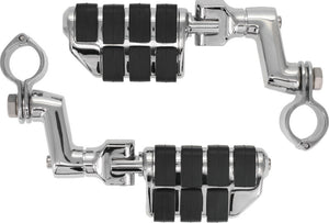 Kuryakyn 7993 Kuryakyn Dually ISO Offset Highway Pegs With 1-1/4inch Clamp Chrome (Pair)