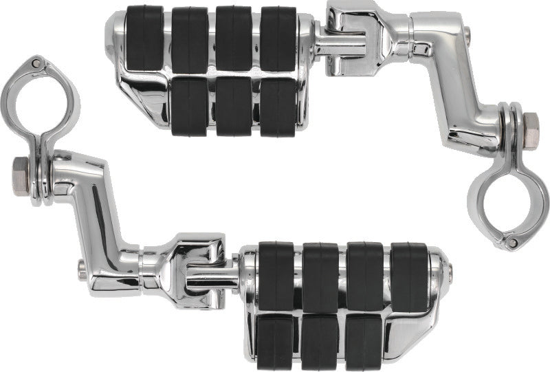 Kuryakyn 7993 Kuryakyn Dually ISO Offset Highway Pegs With 1-1/4inch Clamp Chrome (Pair)