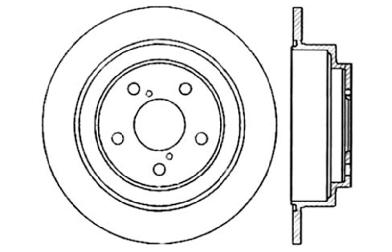 Stoptech 127.47011L 05-06 Saab 9-2X AWD / 02-05 Impreza WRX / 02 WRX STi Slotted & Drilled Left Rear Rotor