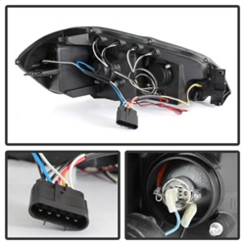 Spyder 5078308 fits Chevy 06-13 Impala Projector Headlights LED Halo LED Blk Sm